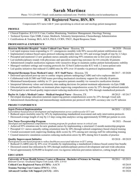 Registered Nurse Resume resume card preview